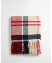 Women's Barbour Deanna Tartan Scarf - LIGHT CARDINAL