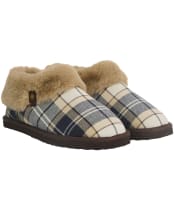 Women's Barbour Eloise Tartan Bootie Slippers - Light Birchwood Dress Tartan