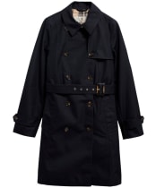 Women's Barbour Short Greta Showerproof Jacket - Dark Navy / Birchwood
