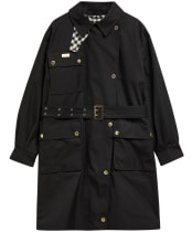 Women's Barbour International Gea Showerproof Jacket - Black / Northumberland Check