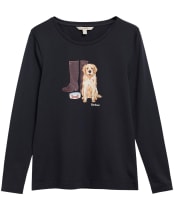 Women's Barbour Hedley Long Sleeve T-Shirt - Dark Navy