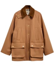 Women's Barbour Womens Bedale Wool Coat - Beige / Birchwood