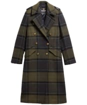Women's Barbour Cottesmore Checked Wool Coat - Shadow Classic Tartan