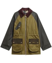 Women's Barbour Treeton Waxed Jacket - Golden Olive / Fern