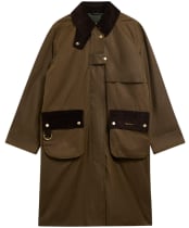 Women's Barbour Kirklees Waxed Jacket - Beech / Ancient Tartan