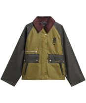 Women's Barbour Cottingham Waxed Jacket - Golden Olive / Fern