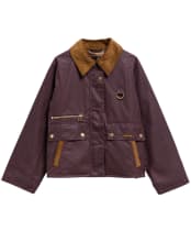 Women's Barbour Cottingham Waxed Jacket - Bordeaux / Muted