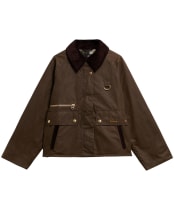 Women's Barbour Cottingham Waxed Jacket - Beech / Ancient Tartan