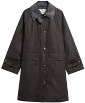 Women's Barbour Agatha Waxed Jacket - Rustic / Shadow Check
