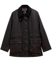Women's Barbour Modern Border Waxed Jacket - Rustic / Muted