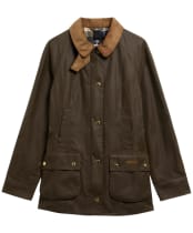 Women's Barbour Icons Beadnell Waxed Jacket - Beech / Birchwood