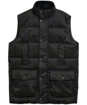 Men's Barbour Lonnen Tartan Puffer Gilet - Shadow Classic Tartan