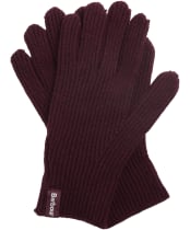 Men's Barbour Danforth Knitted Gloves - Wine