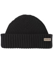 Men's Barbour International Dufton Fisherman Beanie Hat - Black