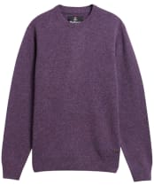 Men's Barbour Patch Crew Neck Lambswool Sweater - Grape