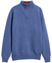 Men's Barbour Nelson Essential Half Zip Sweater - Deep Blue