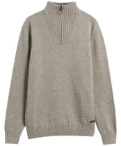 Men's Barbour Nelson Essential Half Zip Sweater - SHADOW GREEN