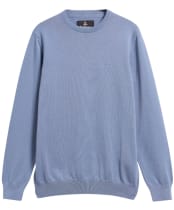 Men's Barbour Pima Cotton Crew Neck Sweater - Tarn Blue