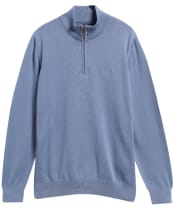 Men’s Barbour Cotton Half Zip Sweater - Tarn Blue