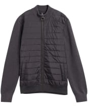 Men's Barbour Carn Baffle Zip Thru Quilted Sweater - Charcoal