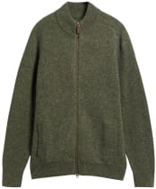 Men's Barbour Talder Zip Through Knitted Jumper - Sage