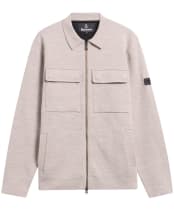 Men's Barbour International Burley Zip Through Cardigan - Concrete
