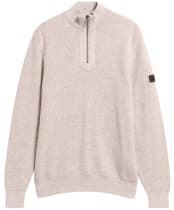 Men's Barbour International Crawley Funnel Neck Jumper - Concrete