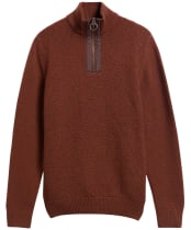 Men's Barbour Danforth Textured Half-Zip Sweater - Soil