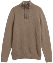 Men's Barbour Danforth Textured Half-Zip Sweater - Mushroom