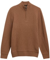 Men's Barbour Pluckley Half Zip Knitted Jumper - Sandstone