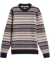 Men's Barbour Highsted Fairisle Crew Neck Sweater - Navy