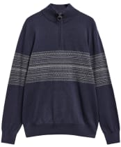 Men's Barbour Millwood Fairisle Half Zip Jumper - Navy