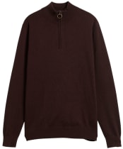 Men's Barbour Ronson Tartan Trim Half Zip - Peat
