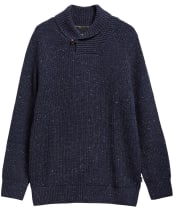 Men's Barbour Essentials Fleck Shawl Neck - Navy