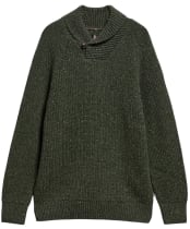 Men's Barbour Essentials Fleck Shawl Neck - Olive