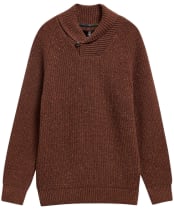 Men's Barbour Essentials Fleck Shawl Neck - Bracken
