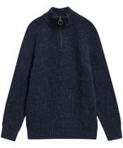 Men's Barbour Essentials Fleck Half Zip Jumper - Navy