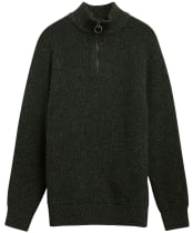 Men's Barbour Essentials Fleck Half Zip Jumper - Olive