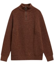 Men's Barbour Essentials Fleck Half Zip Jumper - Bracken