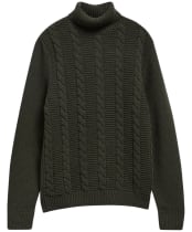 Men's Barbour Staplecross Roll Neck Sweater - Seaweed
