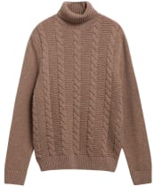 Men's Barbour Staplecross Roll Neck Sweater - Stone