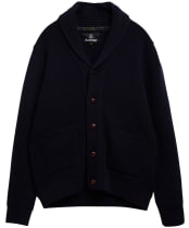 Men's Barbour Hartland Knitted Shawl Neck Cardigan - Navy