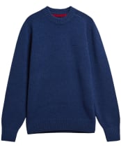 Men's Barbour Newtown Crew Neck Sweater - Inky Blue