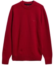 Men's Barbour Newtown Crew Neck Sweater - Biking Red