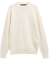 Men's Barbour Newtown Crew Neck Sweater - Antique White