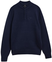 Men's Barbour Newtown Half Zip Knitted Jumper - Navy