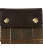 Men's Barbour Benslie Tartan Leather Wallet - Classic Tartan