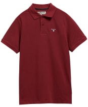 Men's Barbour Tartan Pique Polo Shirt - Russet