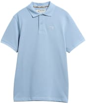 Men's Barbour Tartan Pique Polo Shirt - Tarn Blue