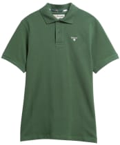 Men's Barbour Tartan Pique Polo Shirt - Sycamore Green